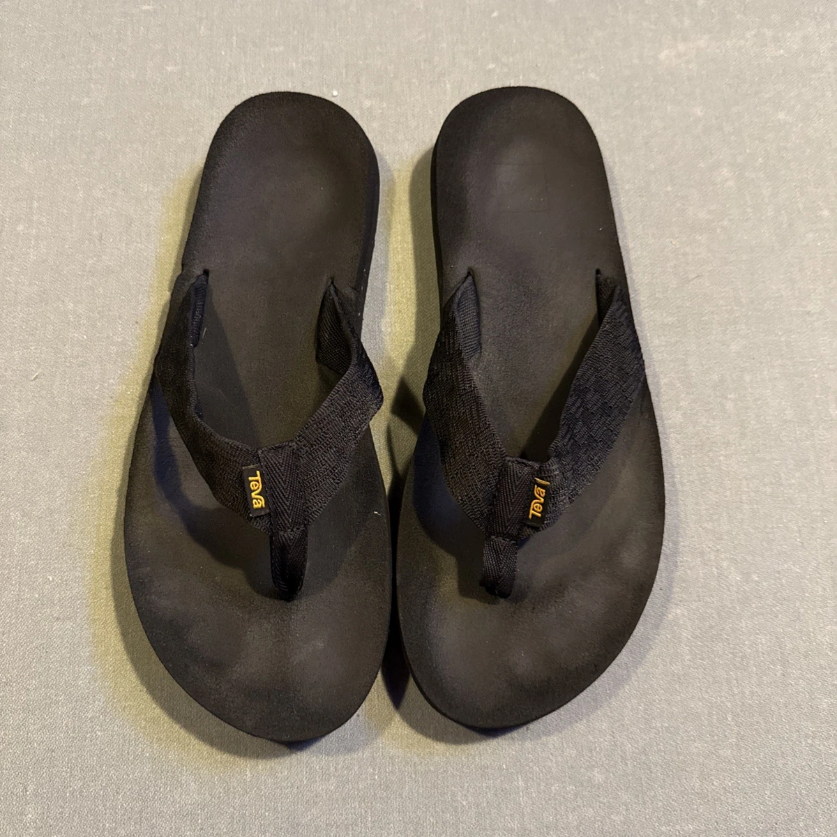 Teva 6108 Mens Black Woven Strap Thong Sandals US 9 Flip Flop Shoes Teva Men main image 4
