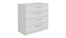 Brisbane 4 Drawer Chest Grey Storage Organiser Bedroom Furniture