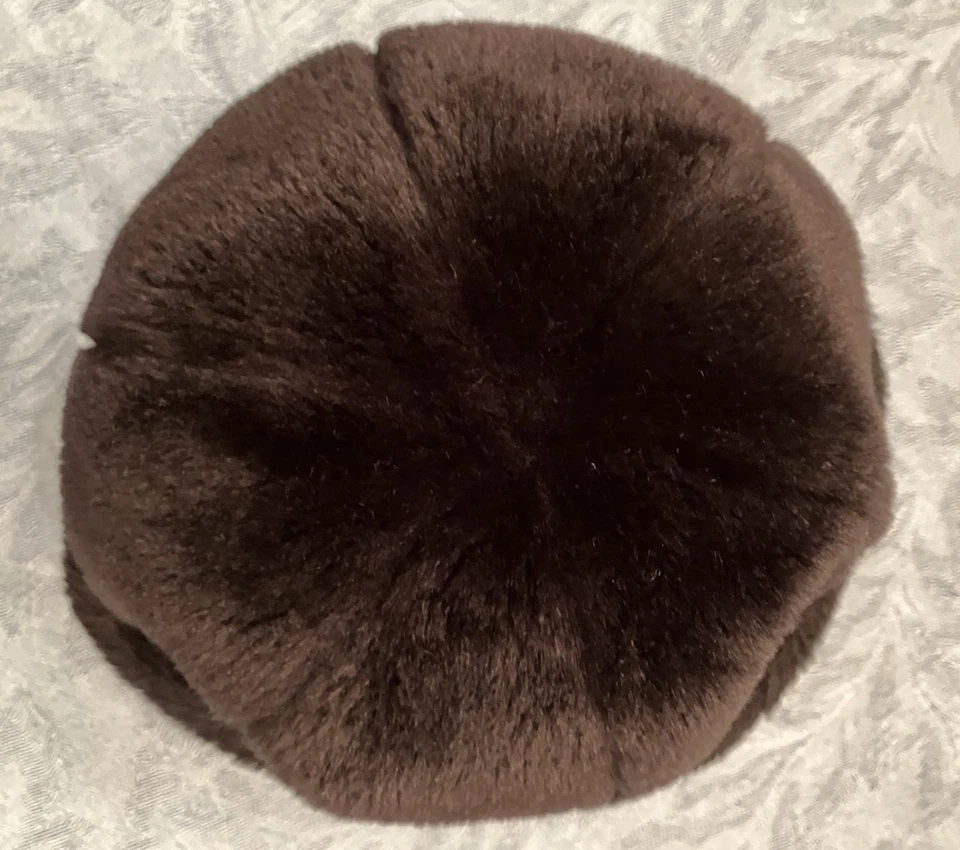 Sombrero Cloche Negro Cálido Acrílico Vellón/Piel Reversible Lavable Ala Puños Foto 2 de 4