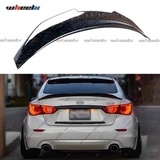 FORGED CARBON FIBER REAR TRUNK SPOILER WING FOR 2014-2024 INFINITI Q50 PSM STYLE
