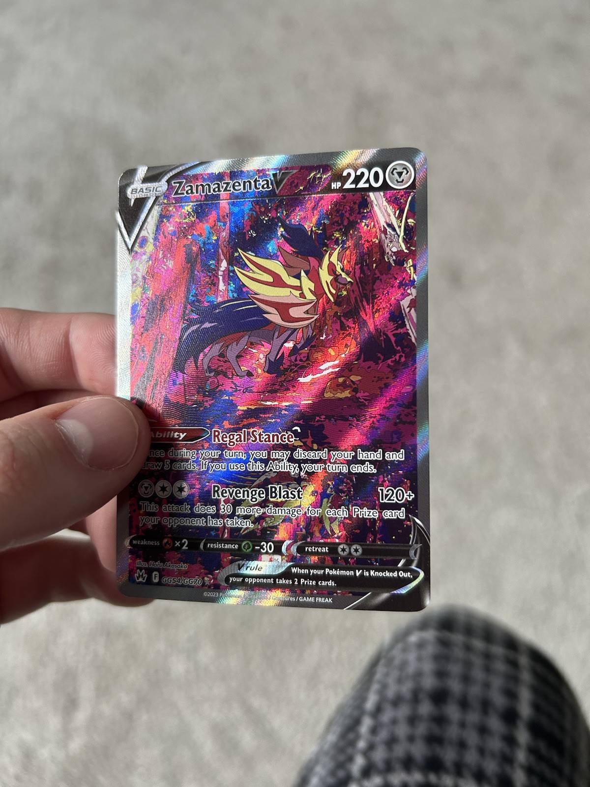 Zamazenta V GG54/GG70 Crown Zenith: Galarian Gallery Holo