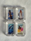 🔥 Lot of 4 Naples 1 Gram .999 Silver Bars 🦅🚀 Dolphin Butterfly In Capsules