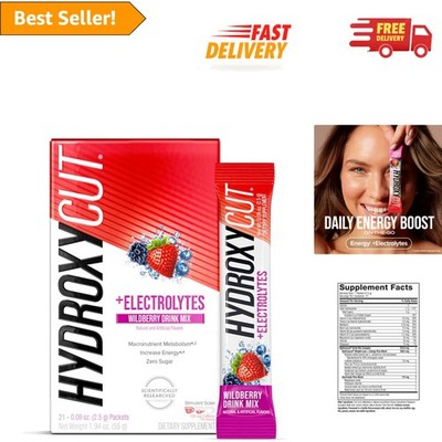 Zero Sugar Wildberry Drink Mix - 21 Packets to Boost Metabolism & Burn Calories