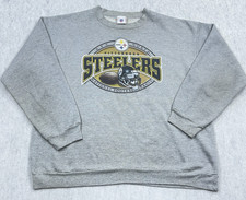 Vintage Pittsburg Steelers Sweatshirt Men XXL 2XL Crewneck 90s Y2K Grunge Stains