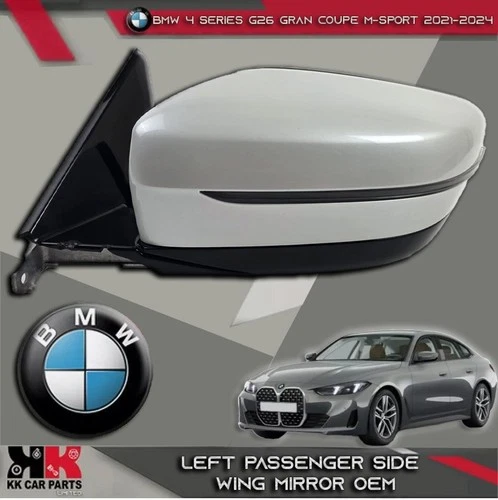 BMW 4 SERIES G26 GRAN COUPE M-SPORT 2021-24 LEFT PASSENGER WING MIRROR WHITE OEM