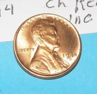 1944 D       CHOICE RED UNCIRCULATED   WHEAT CENT  #1  HARDER TO FIND IN RED UNC