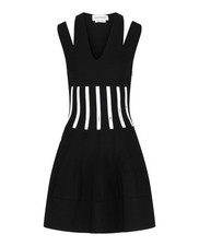Alexander McQueen Womens Coutout Shoulder Corset Mini Dress