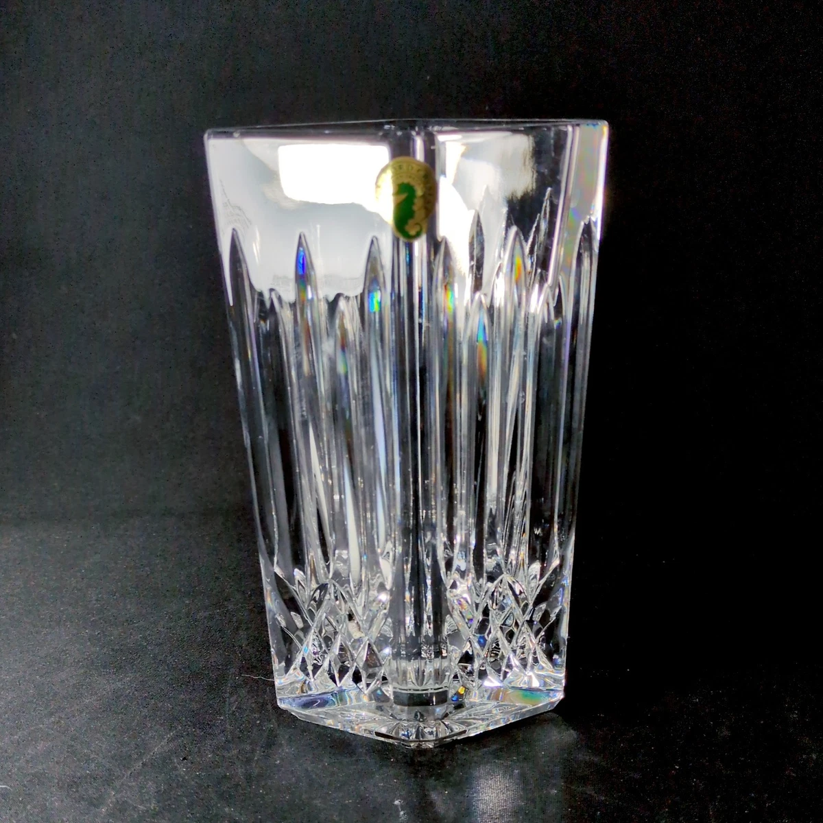 Diamond Cut Crystal Vase Indiana Vintage Cut Glass for sale | eBay