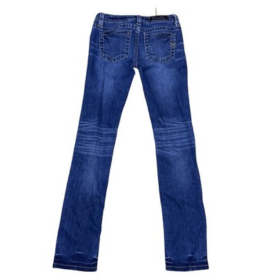 ♡MS Miss Me Girls Size 14 Skinny Distressed Blue Denim Jeans Style 26
