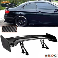 Universal 47" Rear Trunk Spoiler Adjustable Carbon Fiber GT-Style Racing Wing