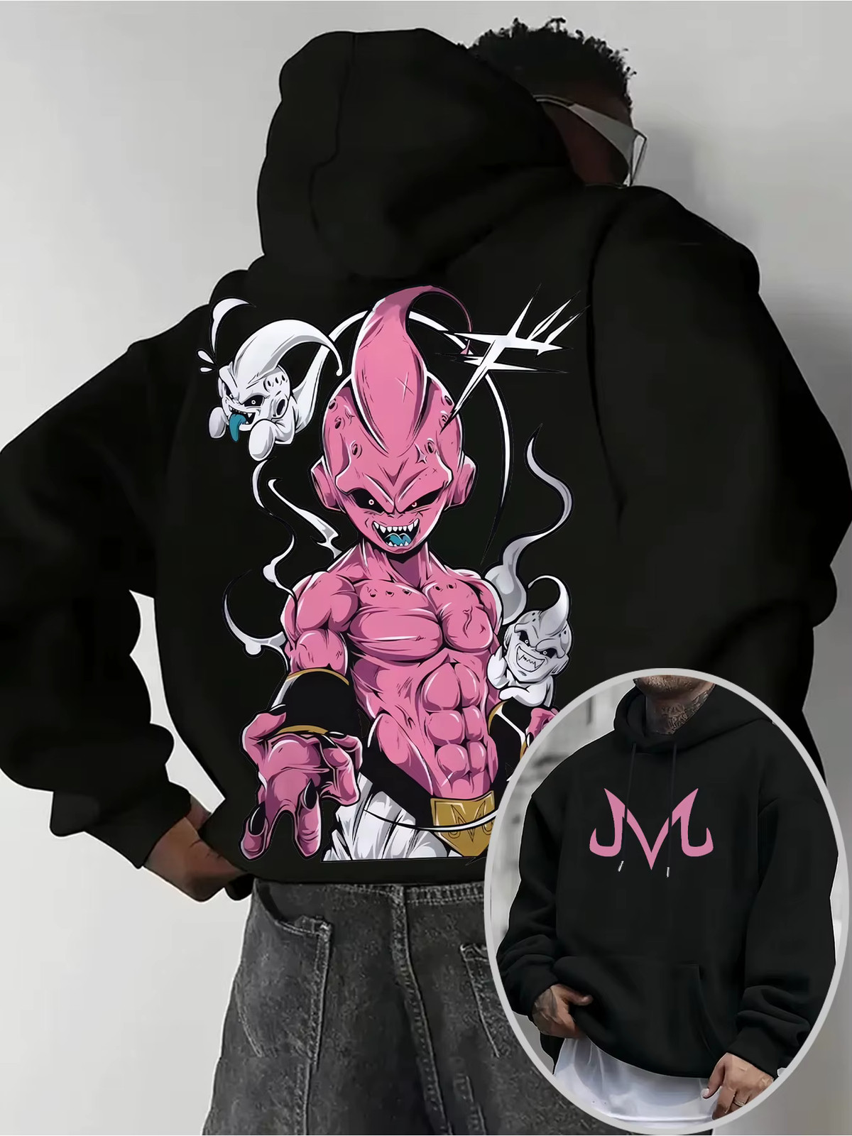 Dragon Ball Z Majin Buu Hoodie Men's Anime Hooded Sweatshirt Pullover