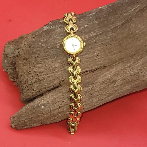 Seiko Watch Women 19mm Silver Dial Gold Tone Round 1n00-0k59 Untested