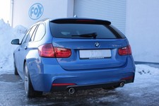 Edelstahl Duplex Auspuff BMW 3er F30 Limousine und F31 Touring 330d je 80mm