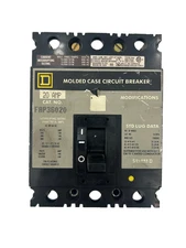 Square D FAP36020 Molded Case Circuit Breaker 20A 3-Pole 600VAC