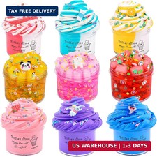 9 Pack Slime Kit, with 3Jelly Cube Crunchy and 3 Cloud Slime and 3 Butter Slime