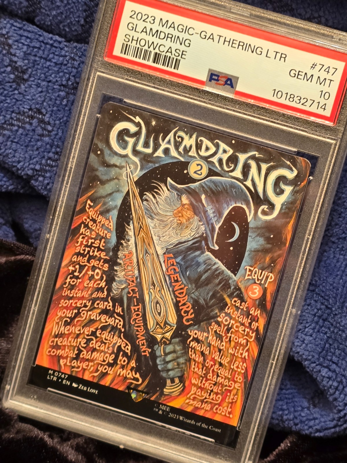2023 Magic the Gathering #747 Glamdring Showcase PSA 10 view 2
