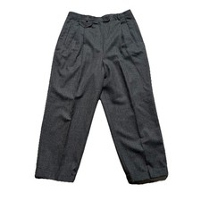 Lauren Ralph Lauren Women  s Vintage 100 Worsted Wool Pant 16 Gray