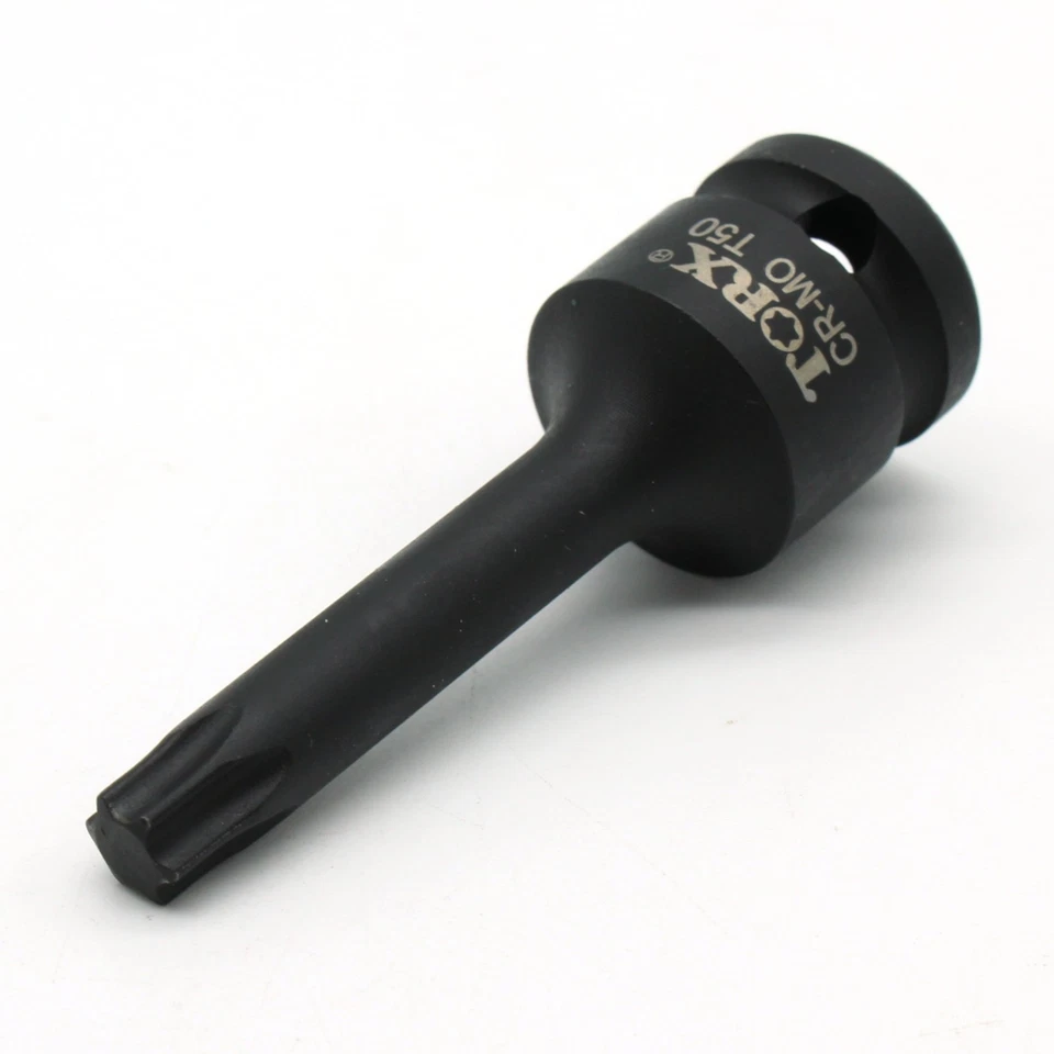 TMAX T-50 3" Long Black Impact Torx Socket Bit 1/2 Inch Square Drive Auto Tool - Image 2 of 4