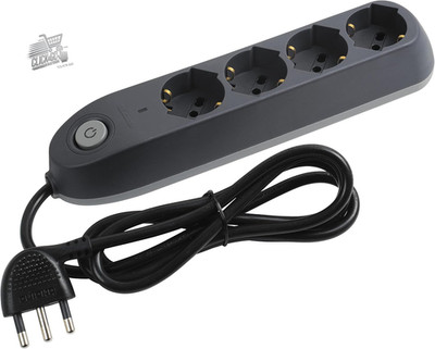 Schuko Universal 4-Seater Multi-Socket Two-Pass Electric Slipper Switch 1.5