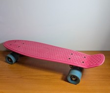 Retro 22" Plastic Cruiser Skateboard Pink Blue Wheels Penny Style Cruiser Board