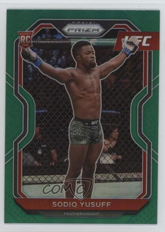 2021 Panini Prizm UFC Green Prizm Sodiq Yusuff #71 1rl7