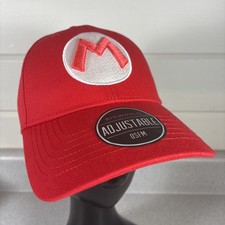Super Mario Baseball Hat Cap SnapBack Red Nintendo Universal Bioworld Official A