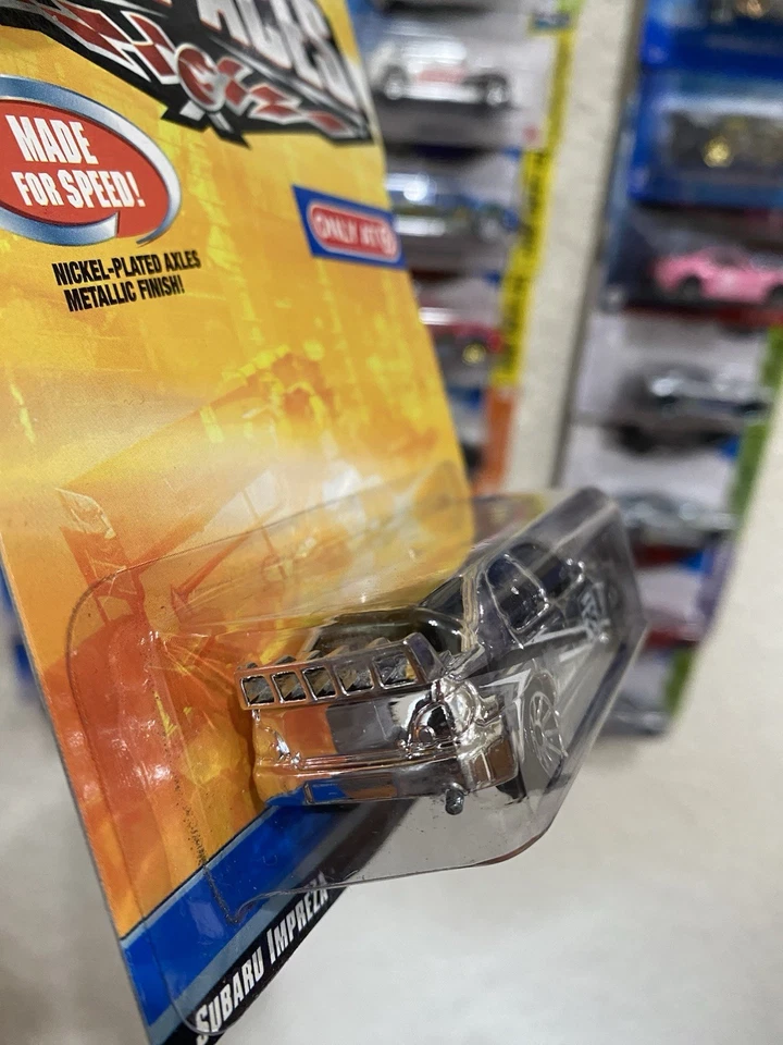 Hot Wheels 2008 Target Exclusive Race Aces Subaru Impreza cromo metálico muy buen estado Foto 2 de 4