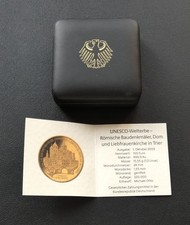 BRD - Etui + Zertifikat  f&uuml;r 100 &euro; Goldm&uuml;nze ~ UNESCO- Trier ( ohne M&uuml;nze)