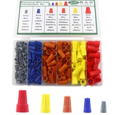 150/200 x Electrical Wire Connectors Nuts Colorful Wire Caps Kit Twist Caps Nuts