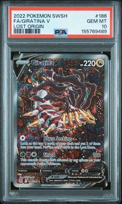 2022 POKEMON SWORD & SHIELD LOST ORIGIN #186 FULL ART/GIRATINA V PSA 10