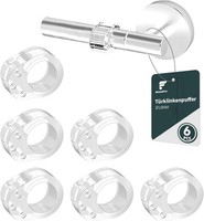 TüRstopper Set 6 StüCk Transparent Pvc Schutz FüR TüRgriffe Ø18Mm