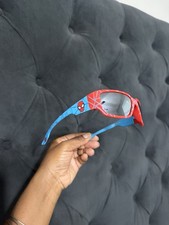 Marvel Spider-Man Girls Rectangle Sunglasses Red Frame Gray Tinted UV400