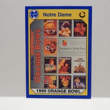 Notre Dame College Football Orange Bowl Card 56 (C)
