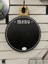 NEW Rustic 11" Round Hanging Menu Chalkboard Old East Main Co.