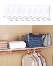 Clear Acrylic Shelf Dividers, Closet Shelf Divider and Closet Separator for O...