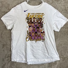 2020 Los Angeles Lakers NBA Champions Caricature T Shirt Size XXL NEW DS