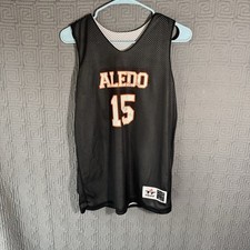 Alleson Athletic Jersey Youth Size Large Aledo Bearcat 15 Black White Reversible