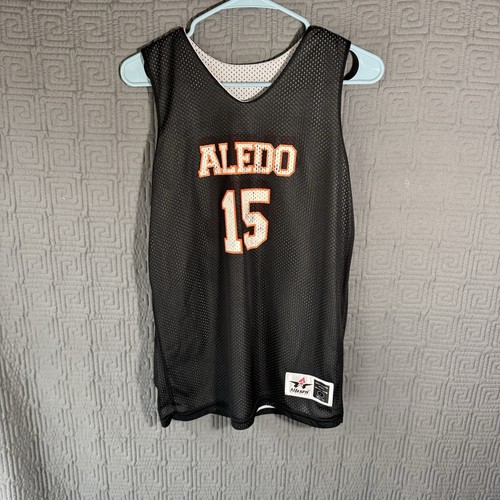 Alleson Athletic Jersey Youth Size Large Aledo Bearcat 15 Black White Reversible