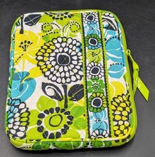 Vera Bradley Lime's Up Zippered Quilted Tablet e-Reader Sleeve Bag Case 7  x9  