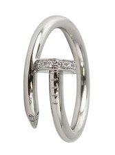 Cartier Juste Un Clou Ring 18k White Gold Diamond Nail Size 58 B/P '13 B4092758