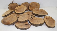 Tree slice apple wood slice decoration approx. 15 cm x 20 cm craft wood dry