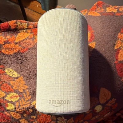 Amazon Echo Smart Speaker White Alexa Wi-Fi Bluetooth Fabric Voice Control