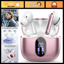 Wireless Bluetooth 5.4 Earbuds, Noise Cancelling, LED Display, IP7 Waterproof, C