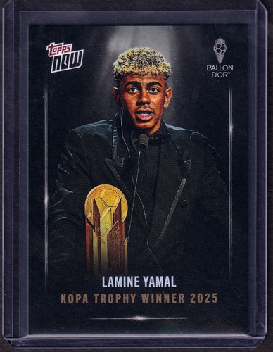 2025 Topps NOW Ballon d'Or Lamine Yamal Kopa Trophy Winner Card #006 World Cup