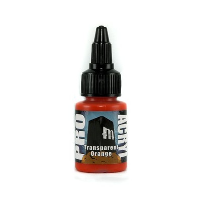 MPA-50 Pro Acryl: Transparent Orange Acrylic Paint 22ml Bottle