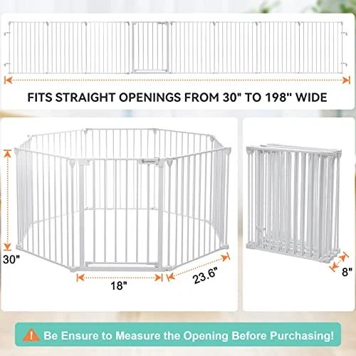 84 503 cm Baby Gate Extra Wide Tall Stair Safety Gates for Pets