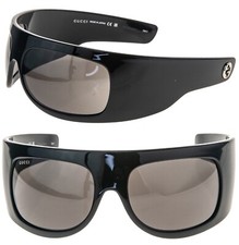 GUCCI 1633 Black Wrap Mask Unisex Fashion Mayhem Headband Sunglasses GG1633S 004