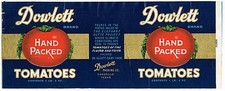 CAN LABEL VINTAGE ORIGINAL AÑOS 30 CANUTILLO TEXAS DOWLETT ELEPHANT BUTTE PRESA