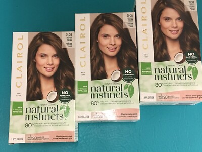 3 pk Hair Dye Clairol 5G Semi Permanent  Medium Golden Brown Color Care Formula
