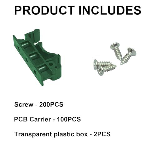 50Sets C45 DIN Rail PCB Mounting Bracket Holder Carrier Clips for Width 15mm ... - Picture 7 of 7